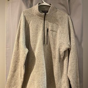 Eddie Bauer tan quarter zipper